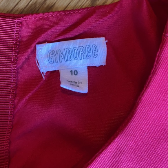 Girls red two tier dress - Picture 2 of 5